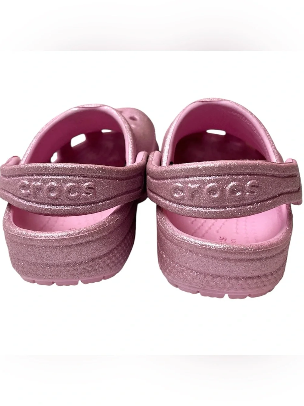 Crocs Kids Classic Pink Glitter Clogs Size C6
